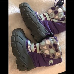 Sorel flurry snow boots kids multi color size 10